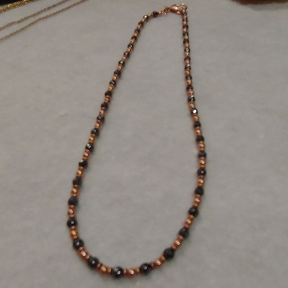 Bronze and Hematite Necklace